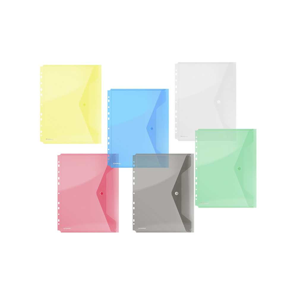 teczka z przegródkami 4 alibiuro.pl Teczka kopertowa DONAU zatrzask PP A4 200mikr. z europerforacją zielona 65