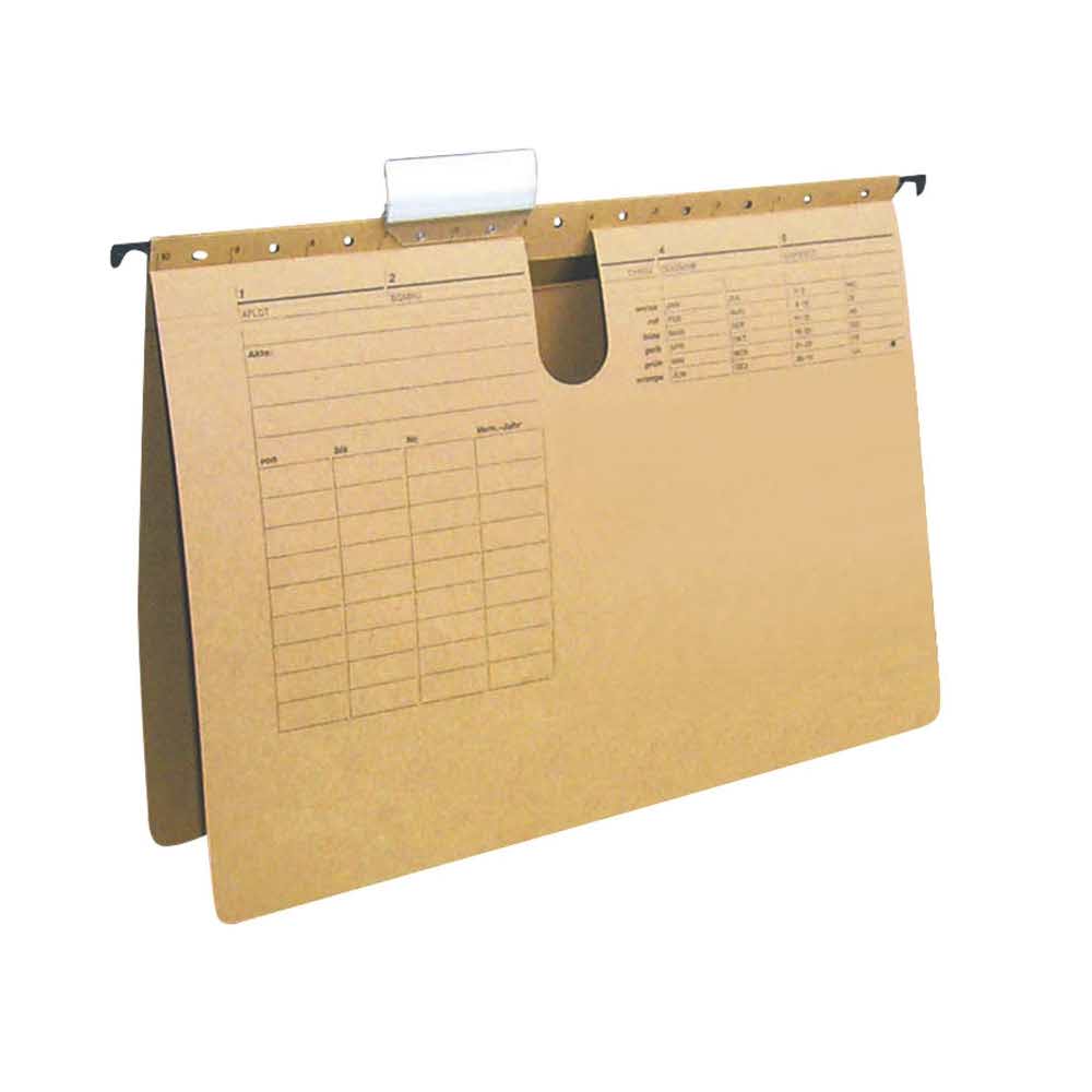 teczka zawieszana 4 alibiuro.pl Skoroszyt zawieszkowy Q CONNECT karton A4 250gsm jasnobrązowy 75