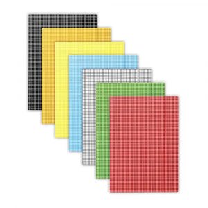 teczki 4 alibiuro.pl Teczka z gumką DONAU karton A4 400gsm 3 skrz. biała w kratę 82