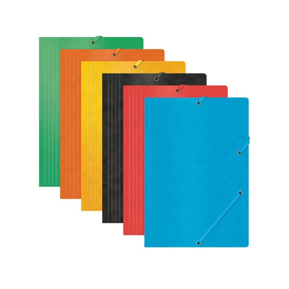 teczki 4 alibiuro.pl Teczka z gumką OFFICE PRODUCTS preszpan A4 390gsm 3 skrz. niebieska 67