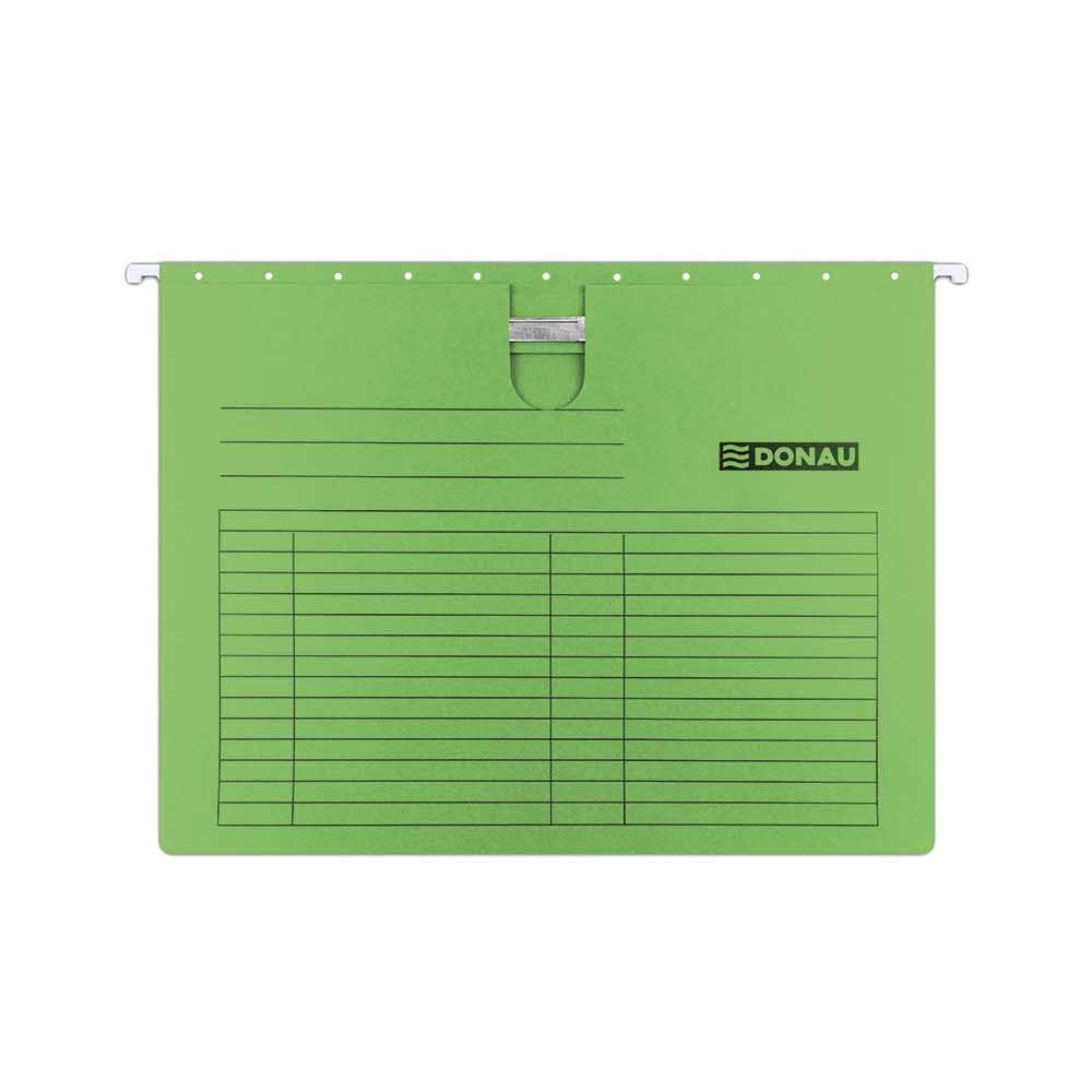 teczki zawieszane 4 alibiuro.pl Teczka zawieszkowa DONAU z wąsem A4 230gsm zielona 1