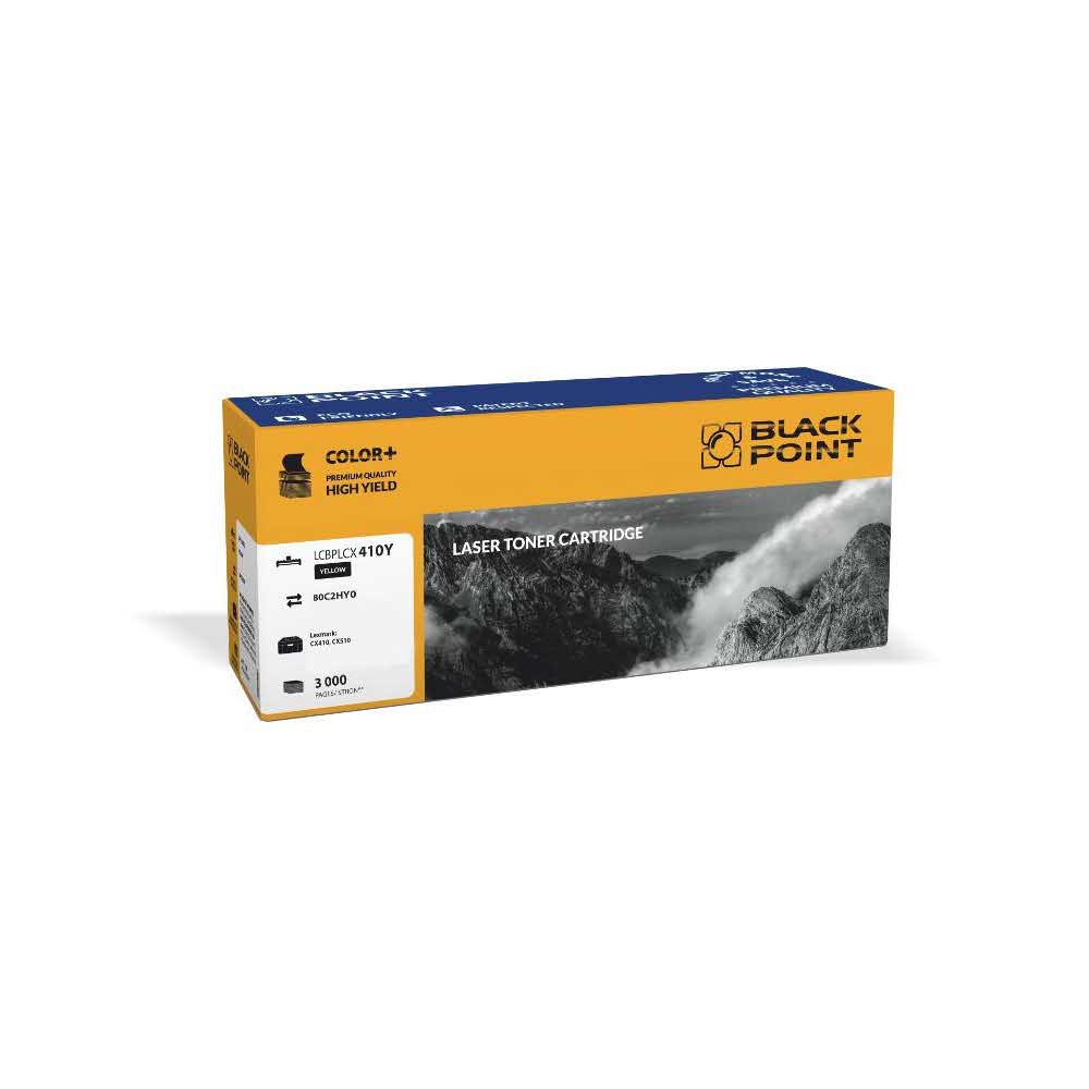 tonery zamienniki 3 alibiuro.pl LCBPLCX410Y Toner BP Lexmark 80C2HY0 BlackPoint LCBPLCX410Y BLLOPCX410YBW 24
