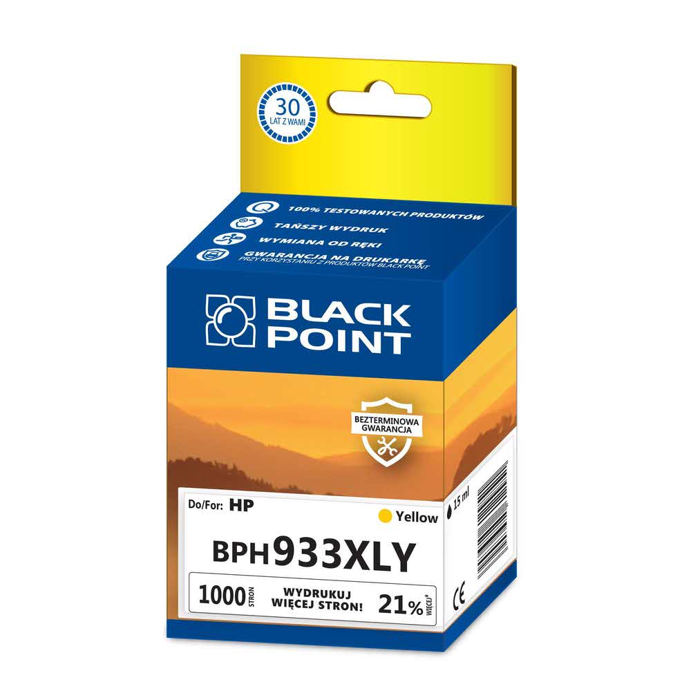 tusze zamienniki 3 alibiuro.pl BPH933XLY Ink Tusz BP HP CN056AE BlackPoint BPH933XLY SGH0933XLBGYW 18