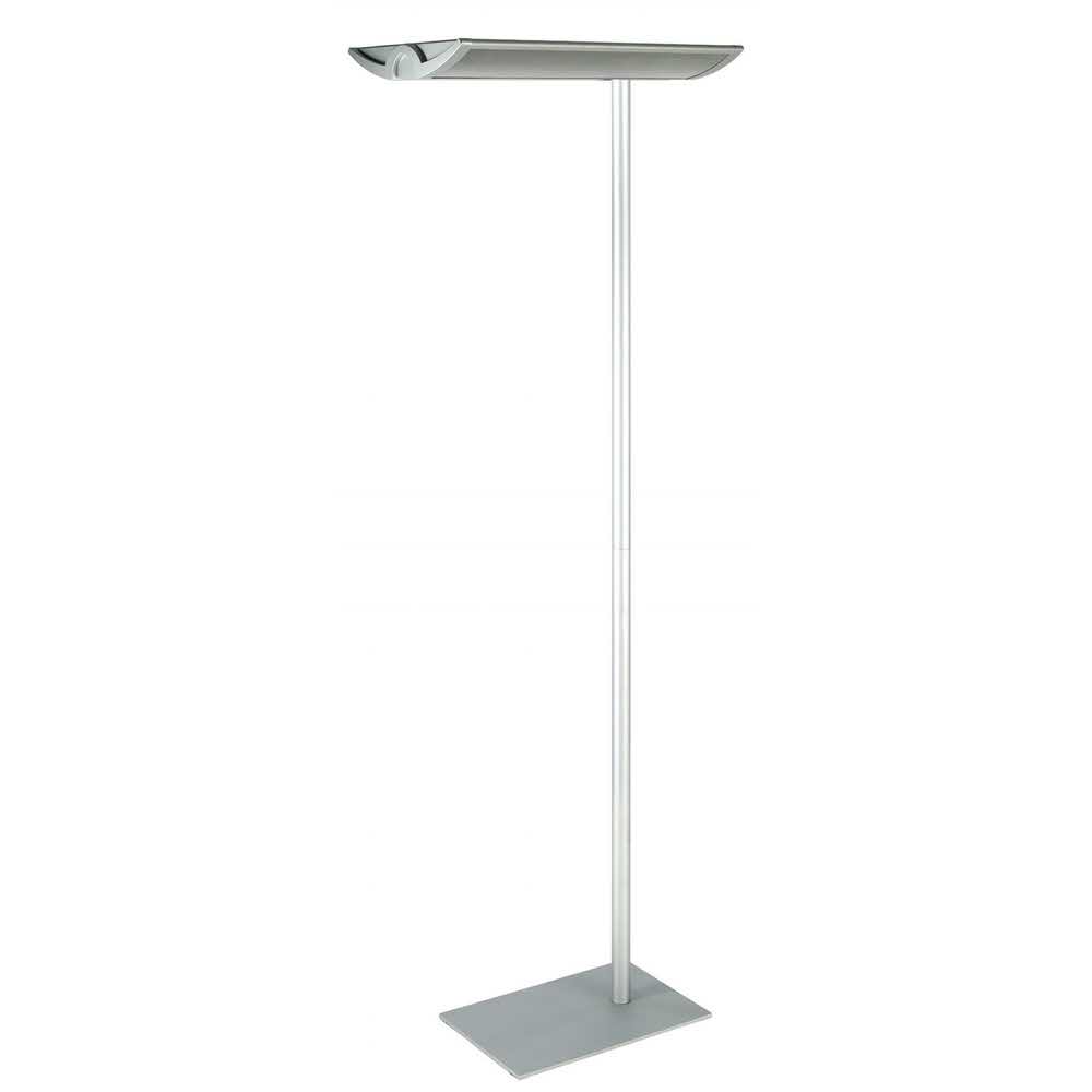 urządzenia biurowe 4 alibiuro.pl Energooszczędna lampa podłogowa MAULmaioris 2x55W srebrna 76