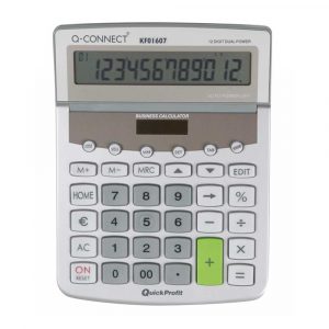 urządzenia biurowe 4 alibiuro.pl Kalkulator biurkowy Q CONNECT Premium 12 cyfrowy 154x205mm szary 17