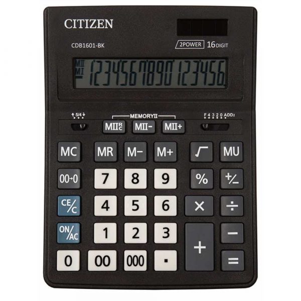 urządzenia biurowe 4 alibiuro.pl Kalkulator biurowy CITIZEN CDB1601 BK Business Line 16 cyfrowy 205x155mm czarny 72