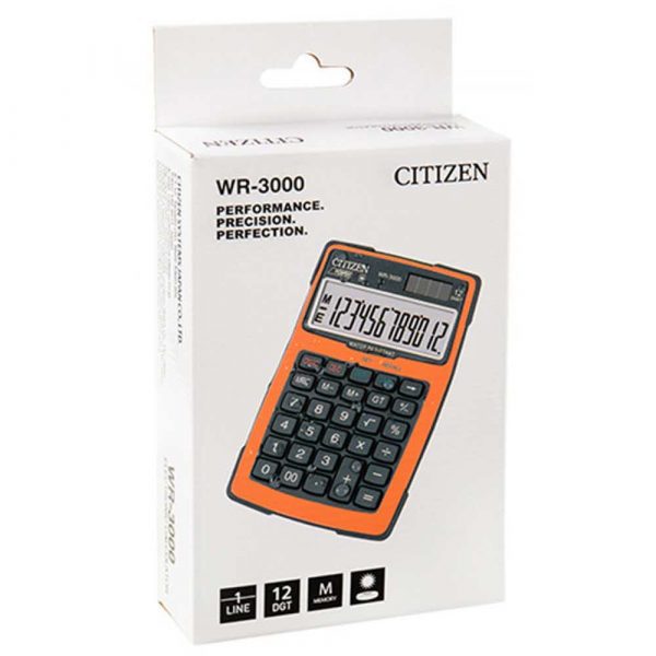 urządzenia biurowe 4 alibiuro.pl Kalkulator wodoodporny CITIZEN WR 3000 152x105mm pomarańczowy 66