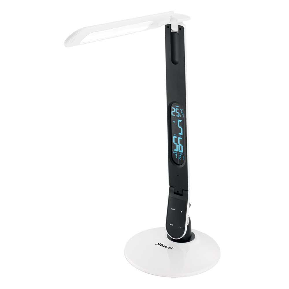 urządzenia biurowe 4 alibiuro.pl Lampka LED REXEL ActiVita Strip biało czarna 97