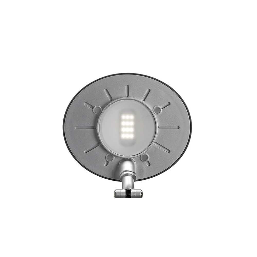 urządzenia biurowe 4 alibiuro.pl Lampka LED na biurko MAULspace 8W ze ściemniaczem srebrna 82