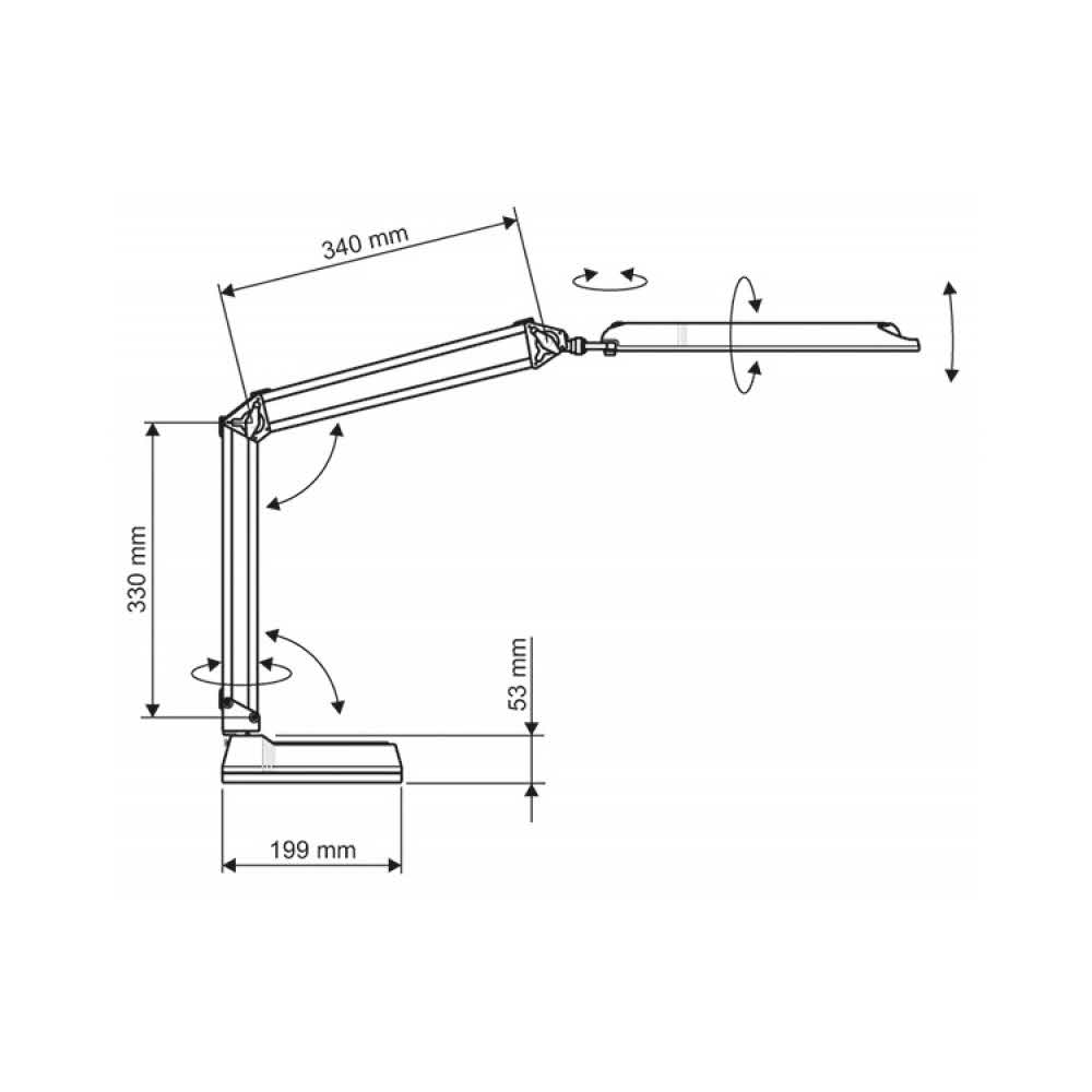 urządzenia biurowe 4 alibiuro.pl Lampka energooszczędna na biurko MAULatlantic 11W mocowana zaciskiem srebrna 73