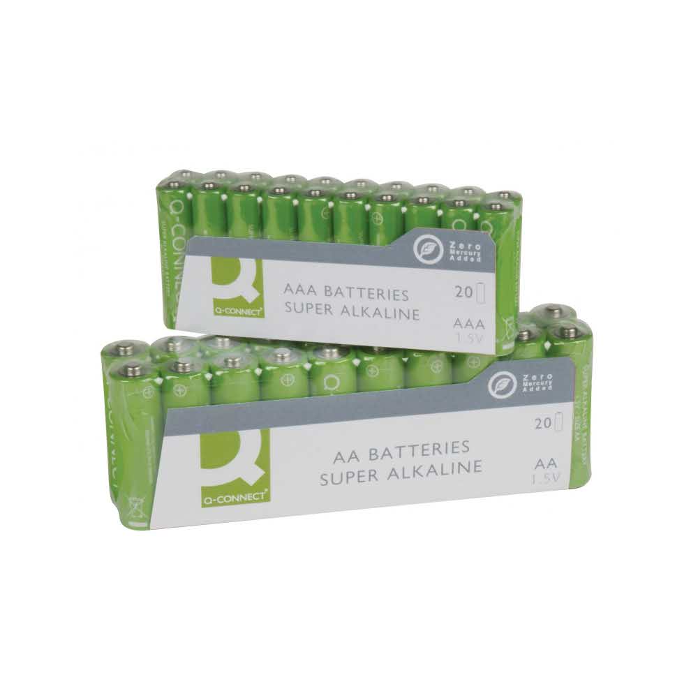 urządzenia elektryczne 4 alibiuro.pl Baterie super alkaliczne Q CONNECT AAA LR03 1 5V 20szt. 46