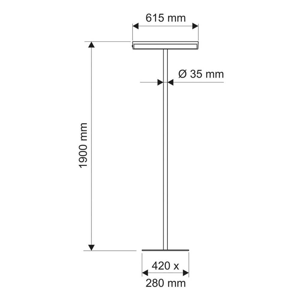 urządzenia elektryczne 4 alibiuro.pl Energooszczędna lampa podłogowa MAULaludra 4x14W srebrna 78