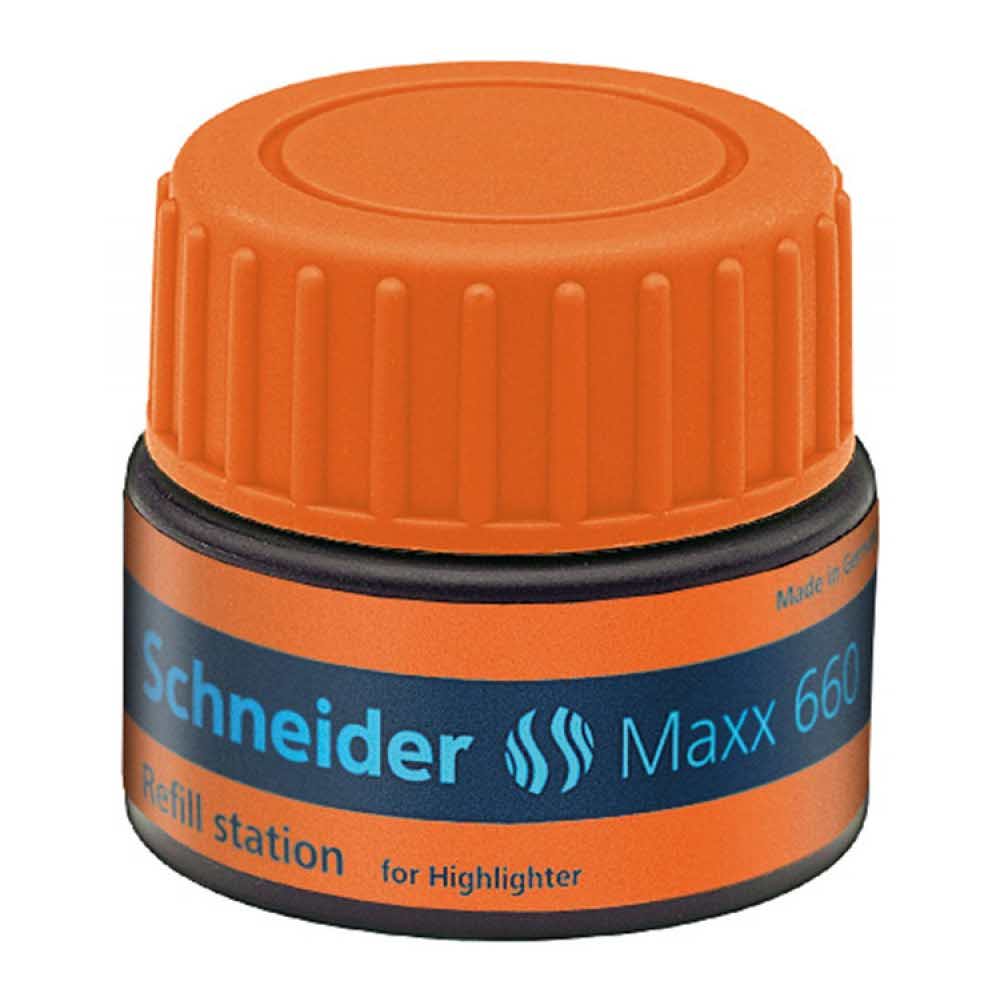 zakreślacze biurowe 4 alibiuro.pl Stacja uzupełniająca SCHNEIDER Maxx 660 30 ml pomarańczowy 9
