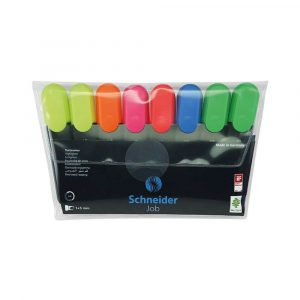zakreślacze biurowe 4 alibiuro.pl Zestaw zakreślaczy SCHNEIDER Job 1 5 mm 8 szt. miks kolorów 68
