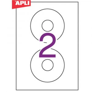 zakładka indeksująca 4 alibiuro.pl Etykiety na płyty CD DVD APLI średnica 114 41mm okrągłe białe 35
