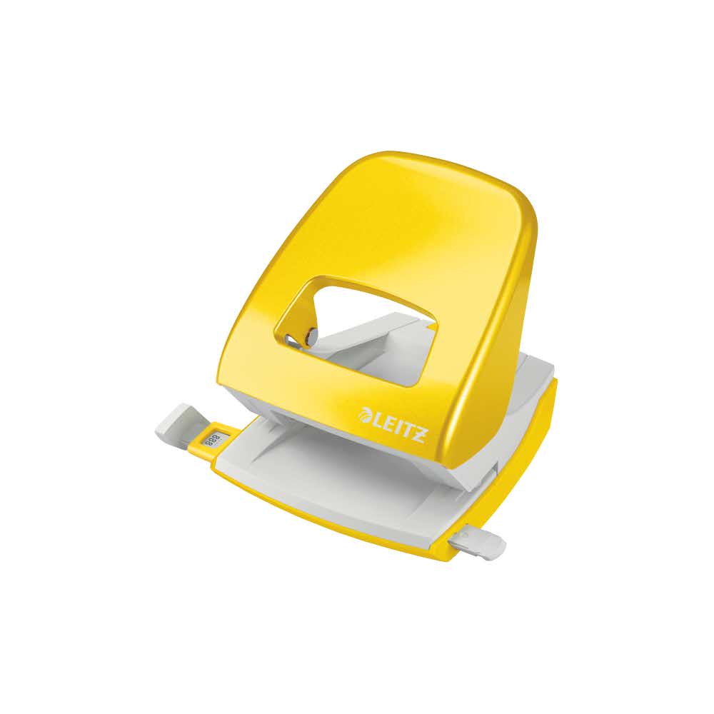 akcesoria biurowe 5 alibiuro.pl Dziurkacz duży metalowy Leitz WOW NeXXt żółty 64