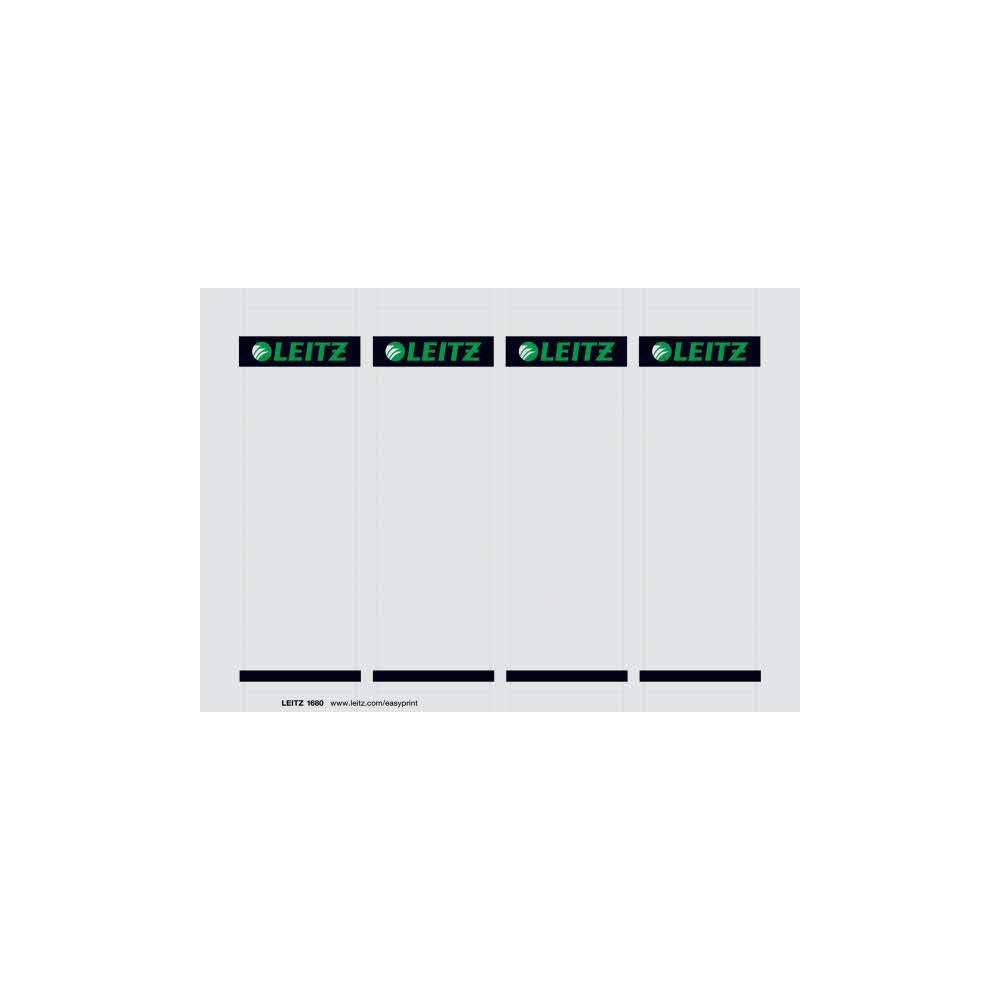 akcesoria biurowe 5 alibiuro.pl Etykiety grzbietowe do zadruku Leitz szary 78