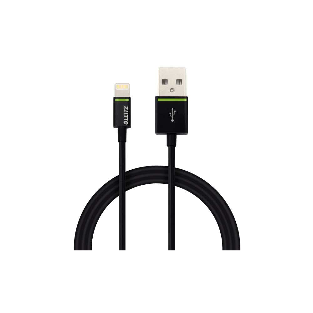 akcesoria biurowe 5 alibiuro.pl Kabel Leitz Complete ze złącza Lightning na USB 1 m czarny 6