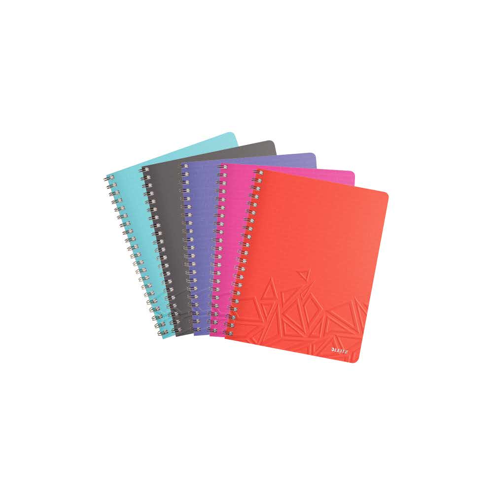 akcesoria biurowe 5 alibiuro.pl Kołonotatnik Leitz Urban Chic A5 w linie z okładką kartonową mix 54