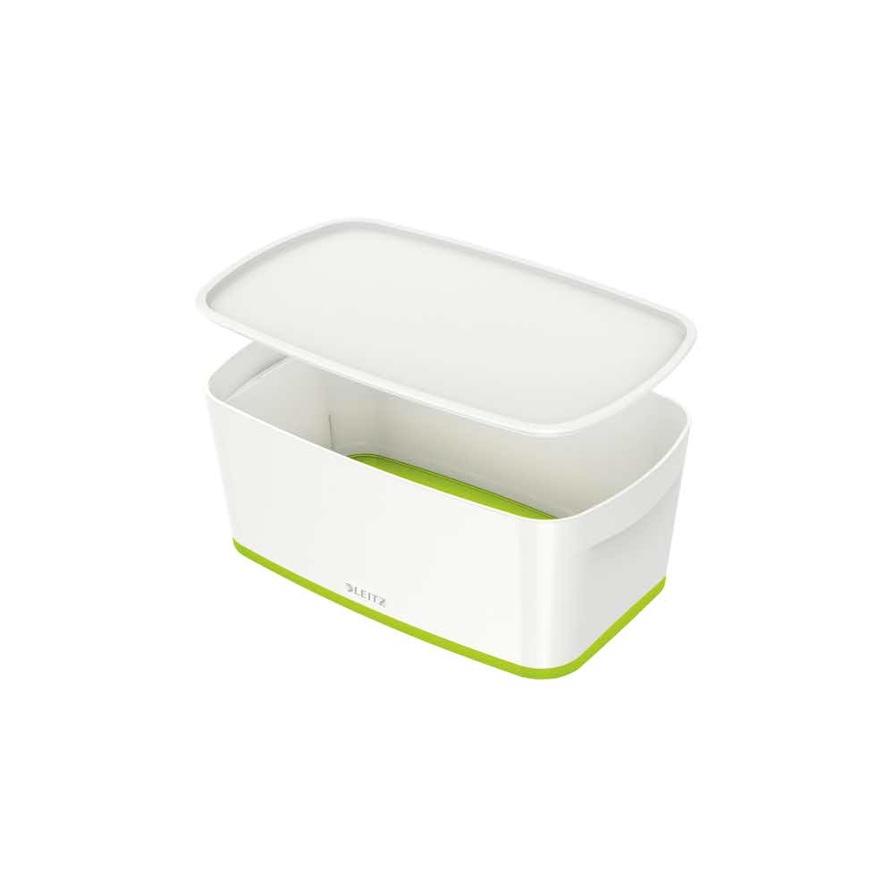akcesoria biurowe 5 alibiuro.pl Pojemnik mały Leitz MyBox WOW z pokrywą zielony 4