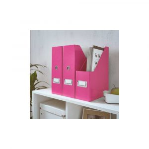 akcesoria biurowe 5 alibiuro.pl Pojemnik na czasopisma Leitz Click Store WOW różowy 48