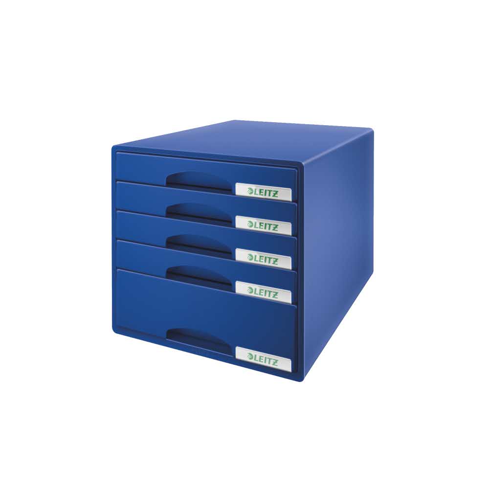 akcesoria biurowe 5 alibiuro.pl Pojemnik z szufladami Leitz Plus niebieski 60