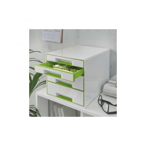 akcesoria biurowe 5 alibiuro.pl Pojemnik z szufladami Leitz WOW CUBE zielony 2