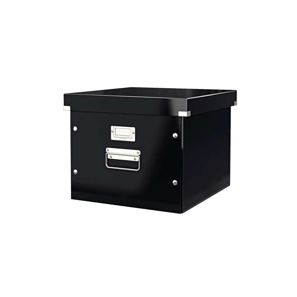 akcesoria biurowe 5 alibiuro.pl Pudło na teczki zawieszane Leitz Click Store WOW czarny 88