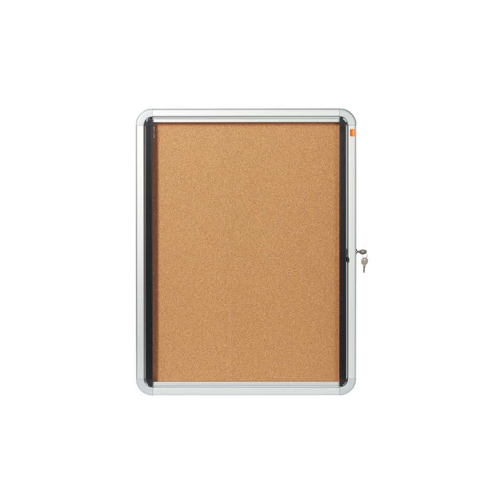 akcesoria biurowe 5 alibiuro.pl Szklana korkowa gablota wewnętrzna Nobo siarczanowy 62