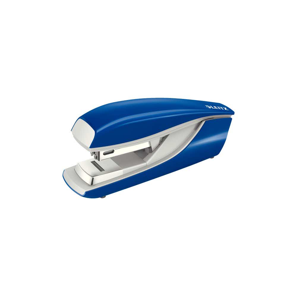 akcesoria biurowe 5 alibiuro.pl Zszywacz Flat Clinch średni metalowy Leitz NeXXt niebieski 26