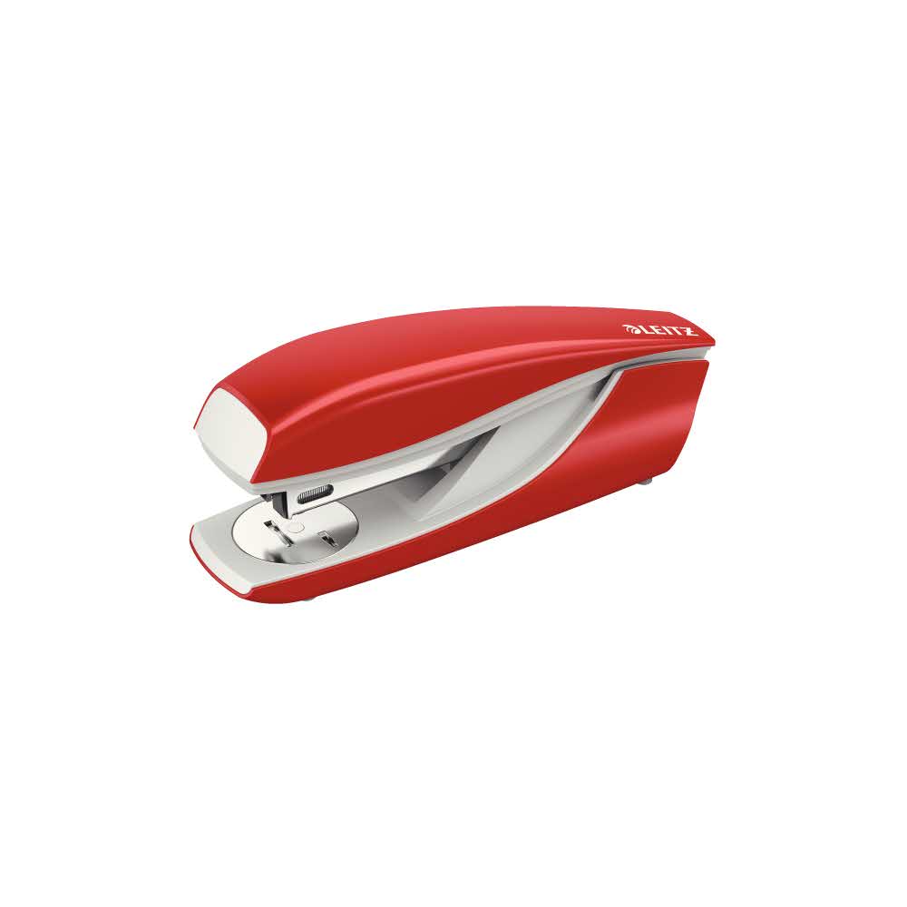 akcesoria biurowe 5 alibiuro.pl Zszywacz średni metalowy Leitz NeXXt czerwony 90