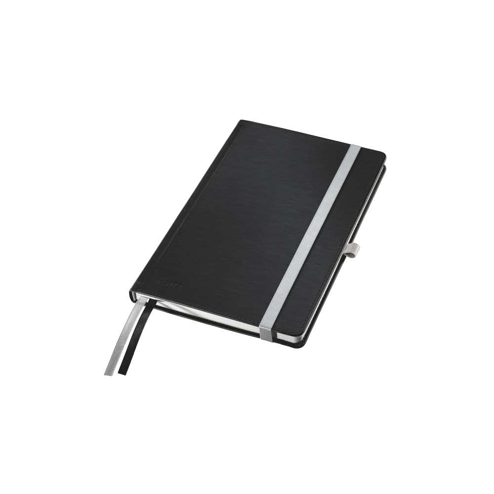 artykuły biurowe 5 alibiuro.pl Notatnik Leitz Style A5 w kratkę z twardą okładką satynowa czerń 73