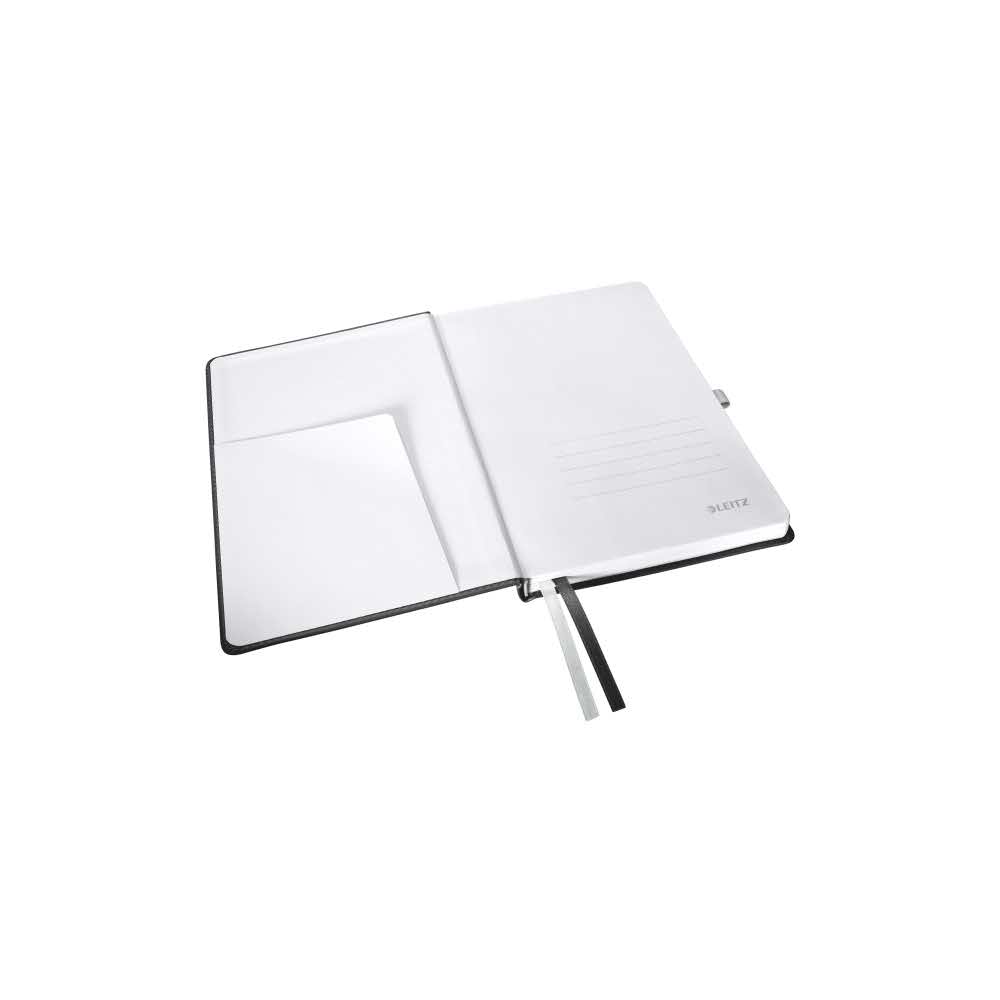 artykuły biurowe 5 alibiuro.pl Notatnik Leitz Style A5 w kratkę z twardą okładką satynowa czerń 85