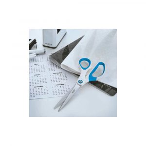 artykuły biurowe 5 alibiuro.pl Nożyczki biurowe powlekane tytanem Leitz WOW niebieski 96