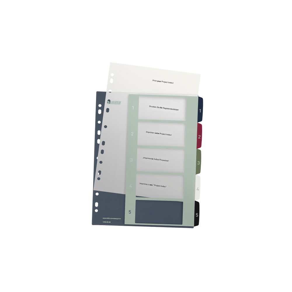 artykuły biurowe 5 alibiuro.pl Przekładki Leitz Style z możliwością nadrukowania tekstu PP Maxi 99