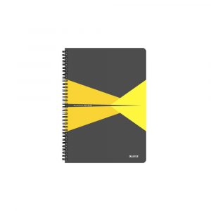 artykuły papiernicze 5 alibiuro.pl Kołonotatnik Leitz Office A4 w linie z okładką kartonową żółty 60