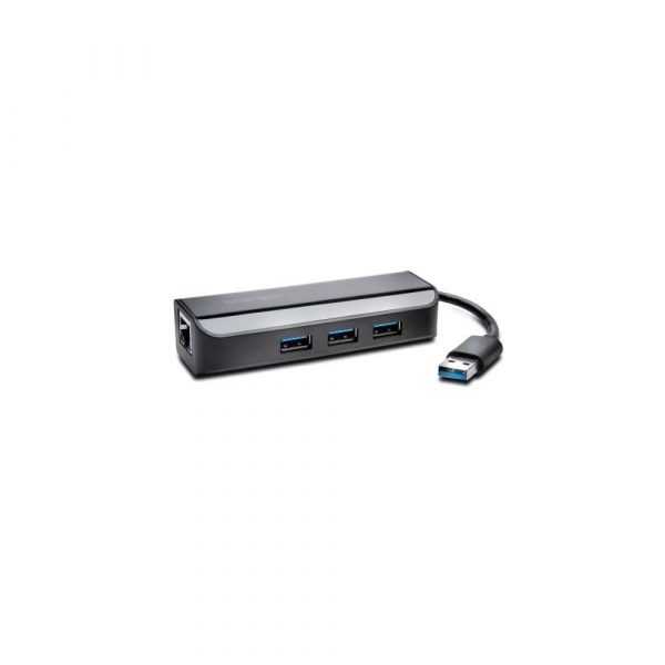 kabel HDMI 5 alibiuro.pl Adapter Kensington USB 3.0 Ethernet z 3 portowym koncentratorem czarny 83