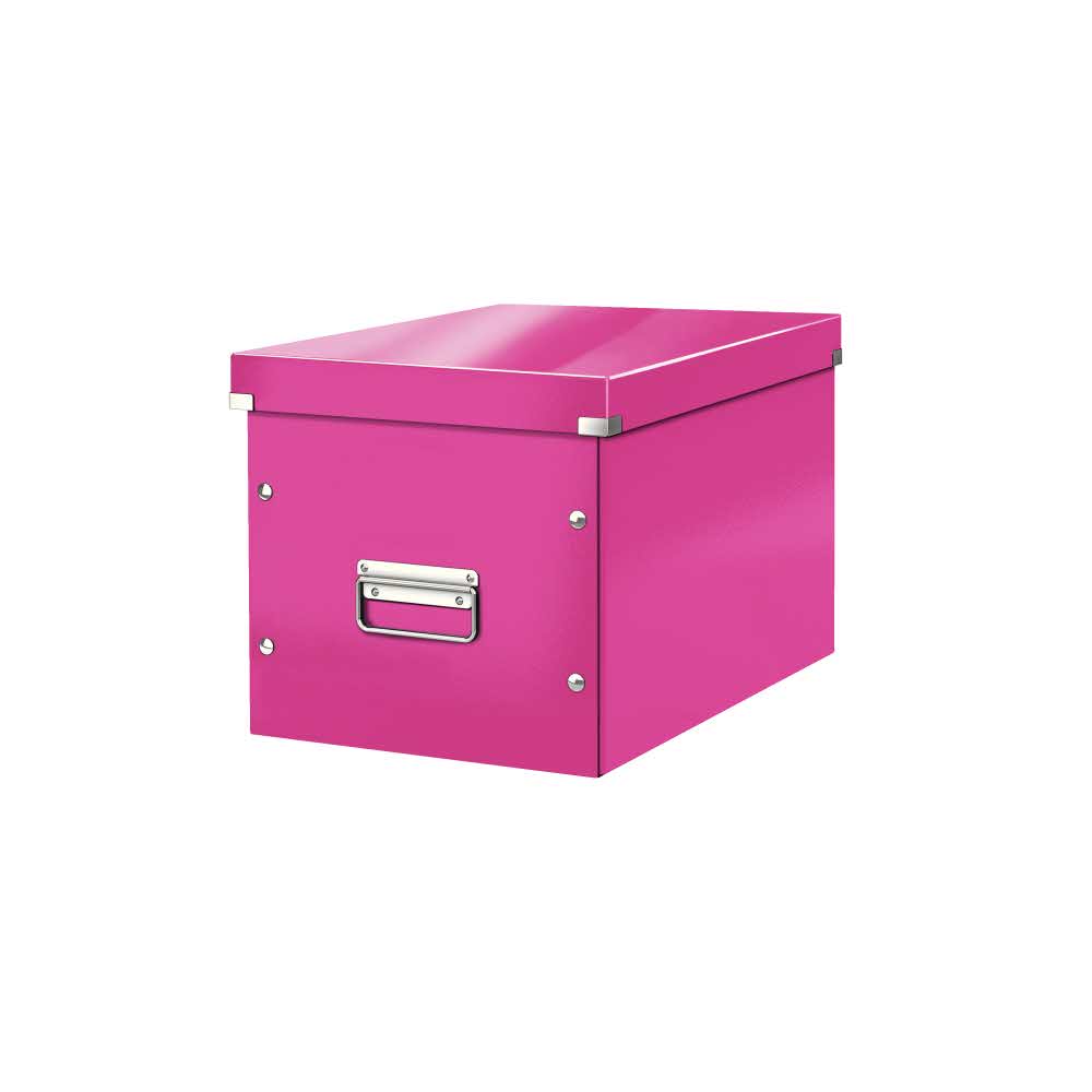 karton archiwizacyjny 5 alibiuro.pl Pudło do przechowywania Leitz Click Store WOW Cube rozmiar L różowy 59
