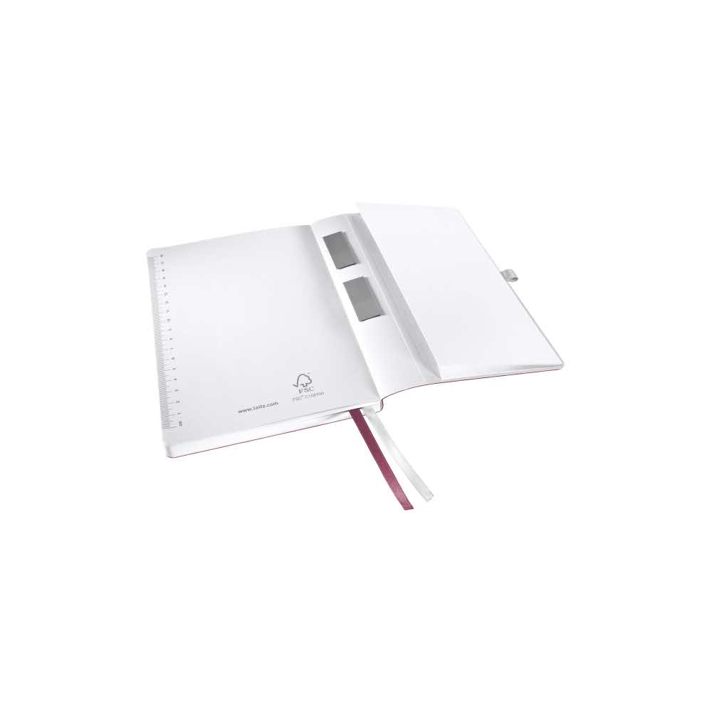 kołonotatnik 5 alibiuro.pl Notatnik Leitz Style A5 w kratkę z miękką okładką rubinowa czerwień 87