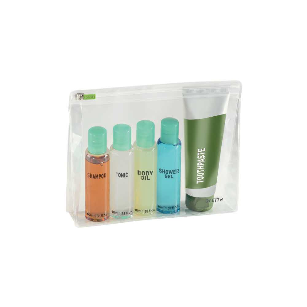 koszulki 5 alibiuro.pl Koszulka z suwakiem na akcesoria Leitz Complete Traveller poszerzana M 2 szt. przezroczysty 20