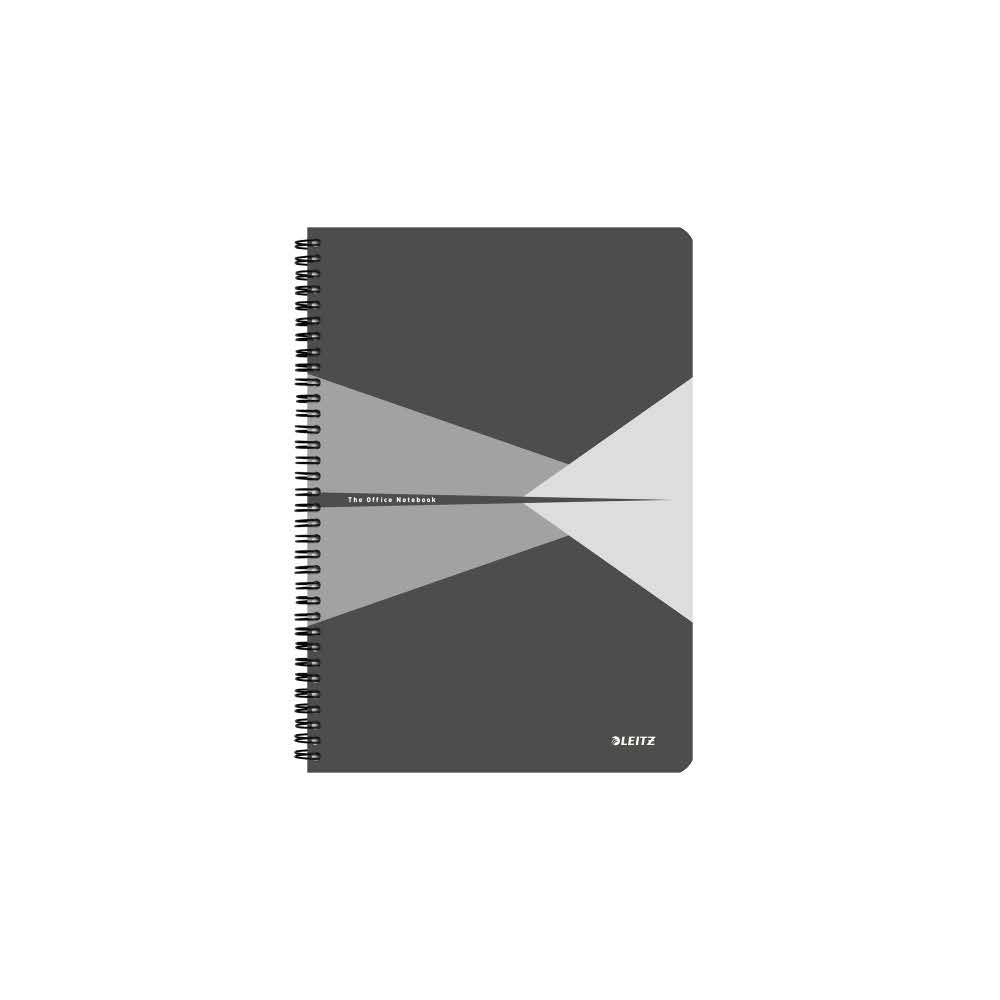 notatniki 5 alibiuro.pl Kołonotatnik Leitz Office A4 w linie z okładką PP szary 74