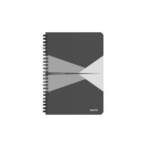 notatniki 5 alibiuro.pl Kołonotatnik Leitz Office A5 w linie z okładką kartonową szary 22