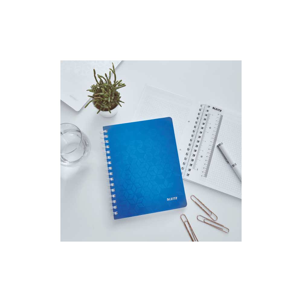 notatniki 5 alibiuro.pl Kołonotatnik Leitz WOW A5 w kratkę z okładką z PP niebieski 9