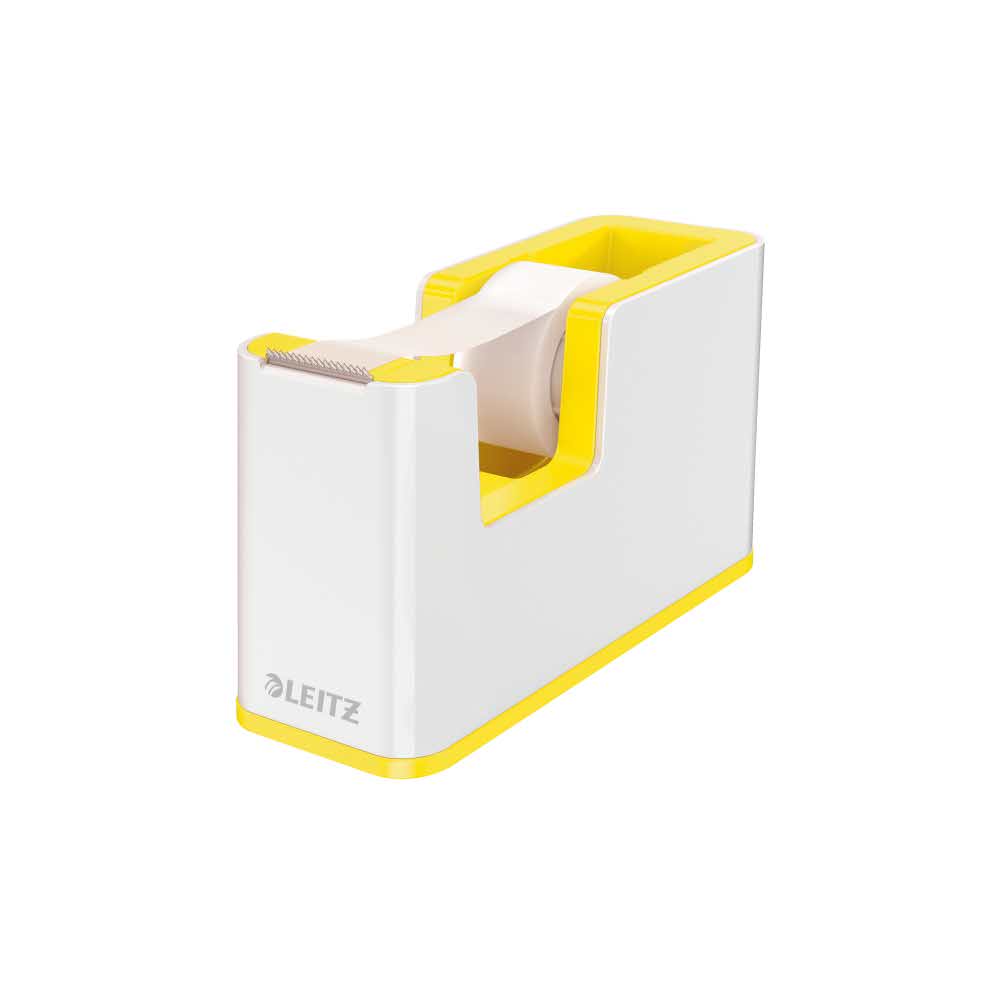 oklejarka do taśmy pakowej 5 alibiuro.pl Podajnik taśmy klejącej Leitz WOW żółty 70