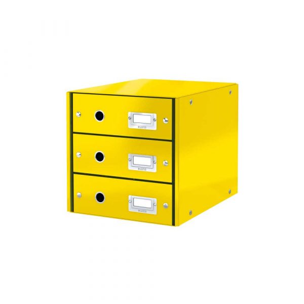 organizacja dokumentów 5 alibiuro.pl Pojemnik z szufladami Leitz Click Store WOW 3 szuflady żółty 4