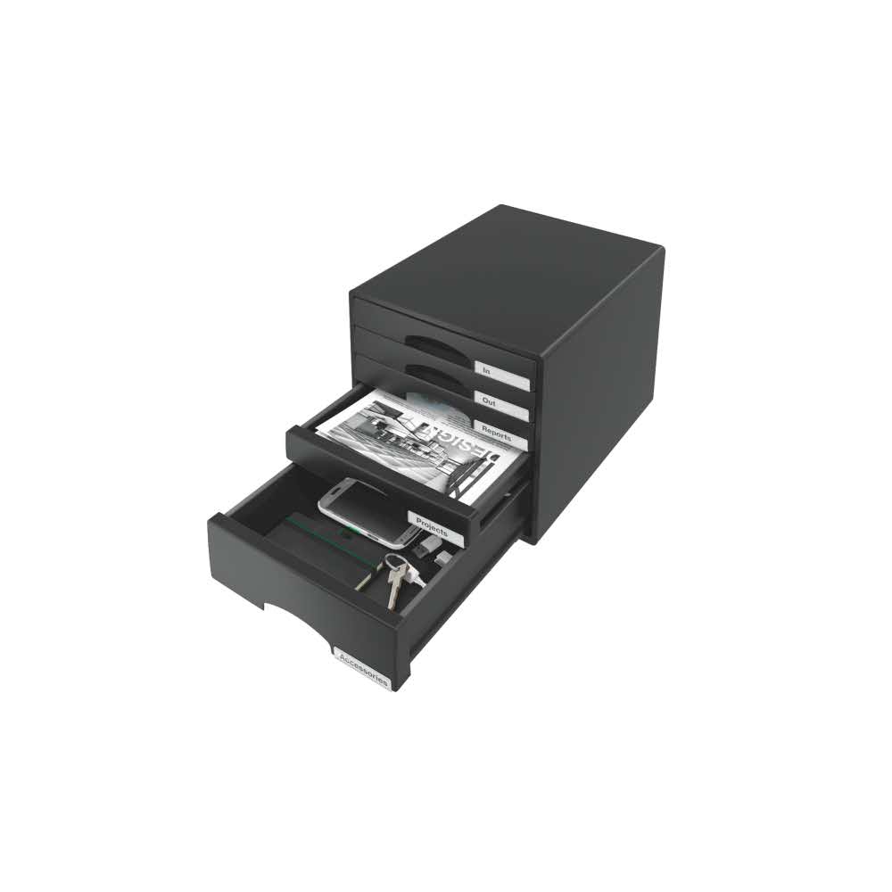 organizer na biurko 5 alibiuro.pl Pojemnik z szufladami Leitz Plus czarny 44