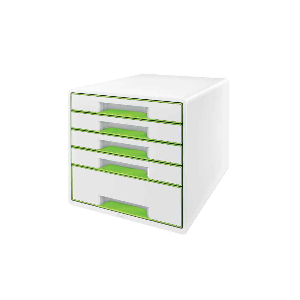 organizer na biurko 5 alibiuro.pl Pojemnik z szufladami Leitz WOW CUBE zielony 24