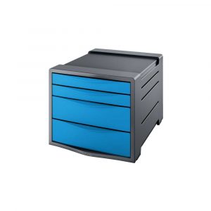 organizer na biurko 5 alibiuro.pl Pojemnik z szufladami Vivida vivida niebieski 47