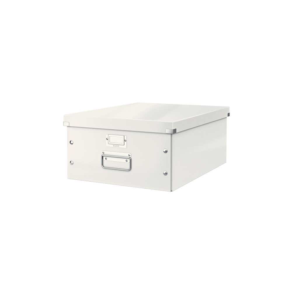 organizer na biurko 5 alibiuro.pl Pudełko do przechowywania Leitz Click Store WOW A3 biały 69