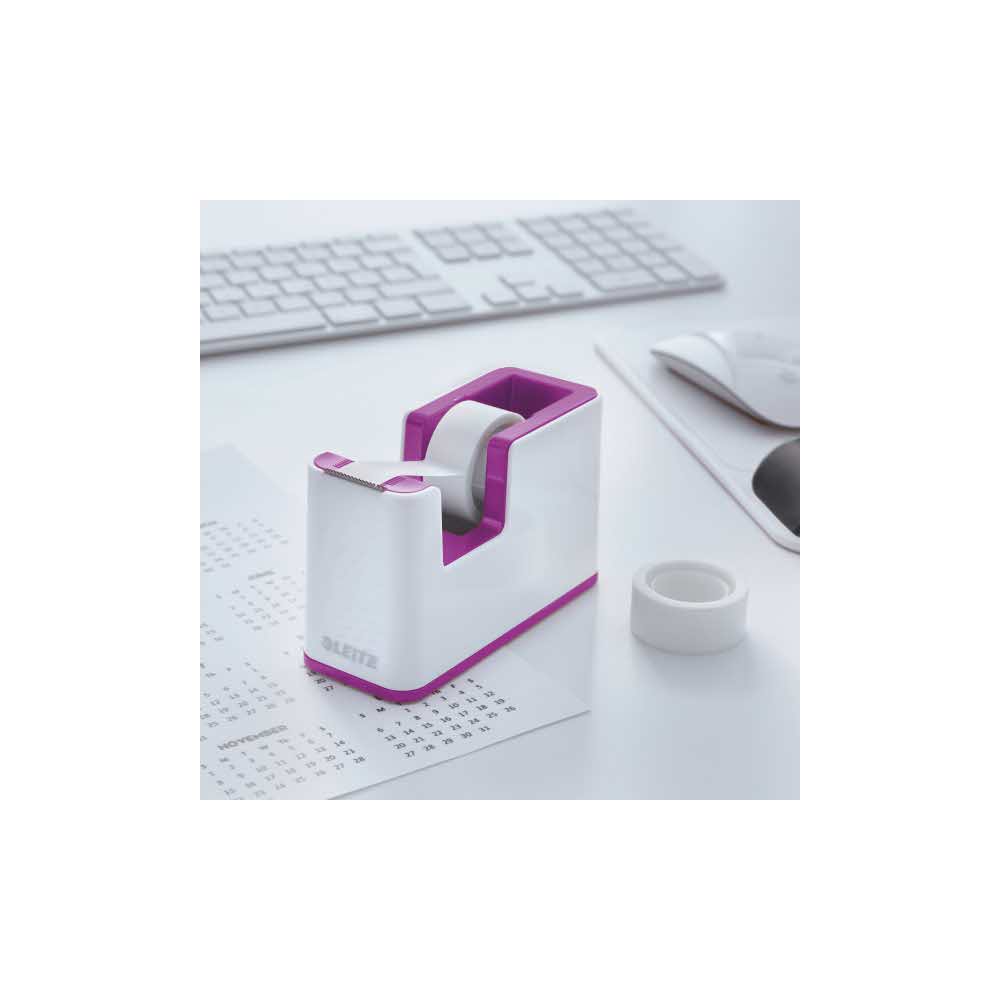 podajnik do taśmy pakowej 5 alibiuro.pl Podajnik taśmy klejącej Leitz WOW fioletowy 80